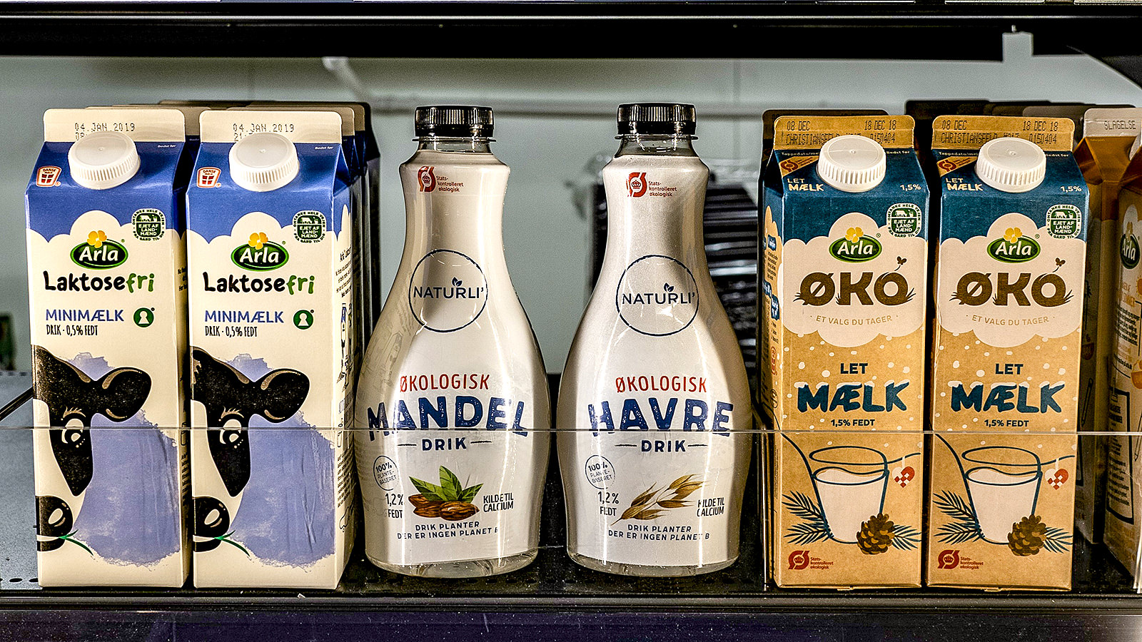 Havre- og mandeldrik fra Naturli' i køledisk