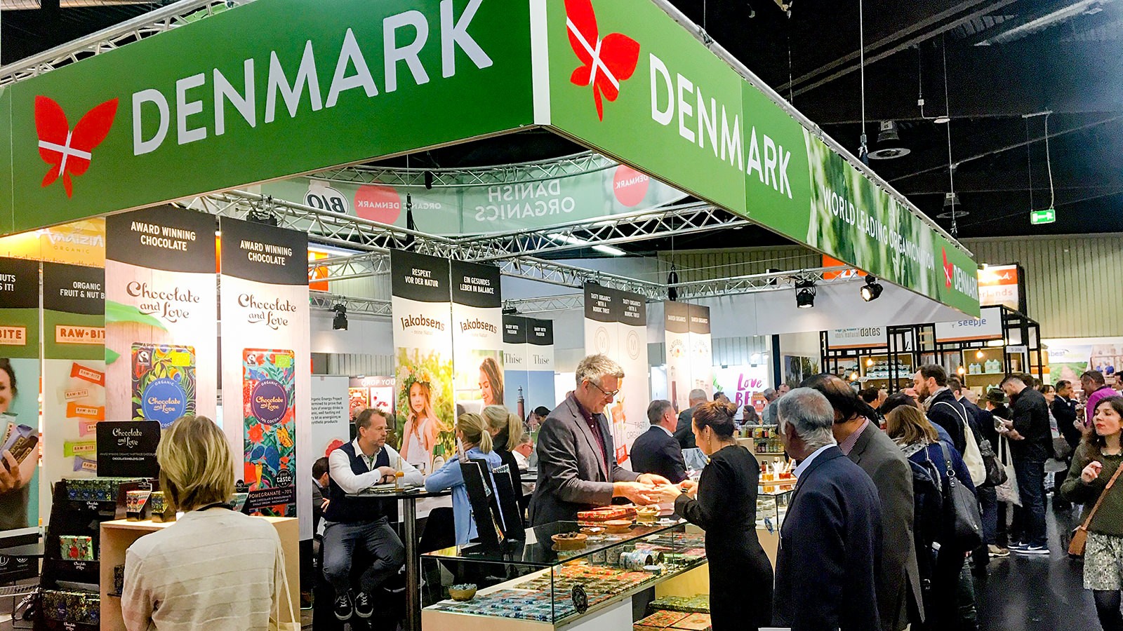 Udstillere på den danske fællesstand.