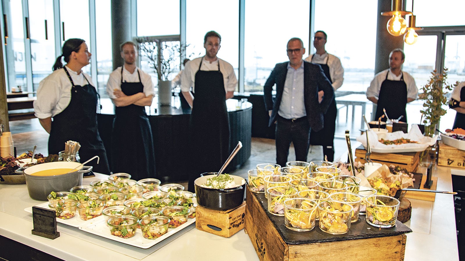 Frokostbuffet i Fazer-kantinen hos Bestseller i Aarhus