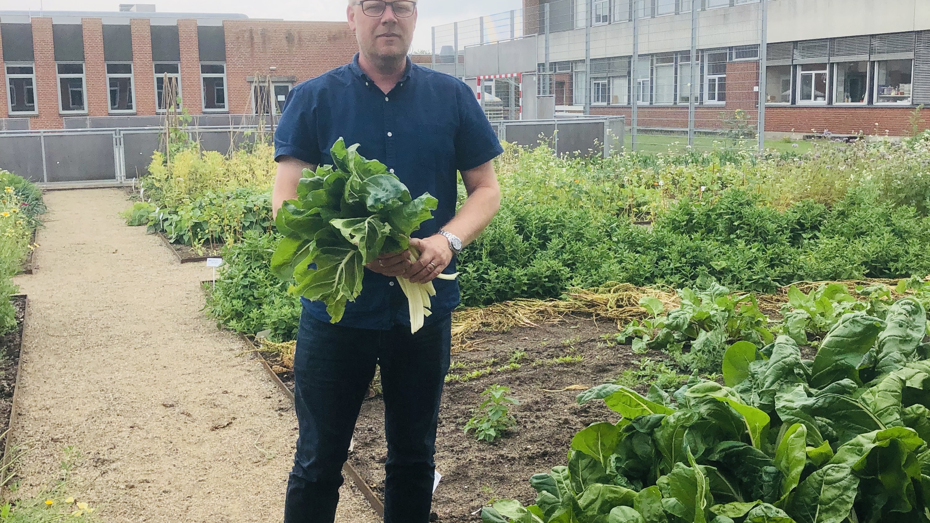 Henrik Jørgensen håber, at skolens minilandbrug vil bidrage til, at landets professionelle køkkener i fremtiden begynder at arbejde mere med forskellige sorter