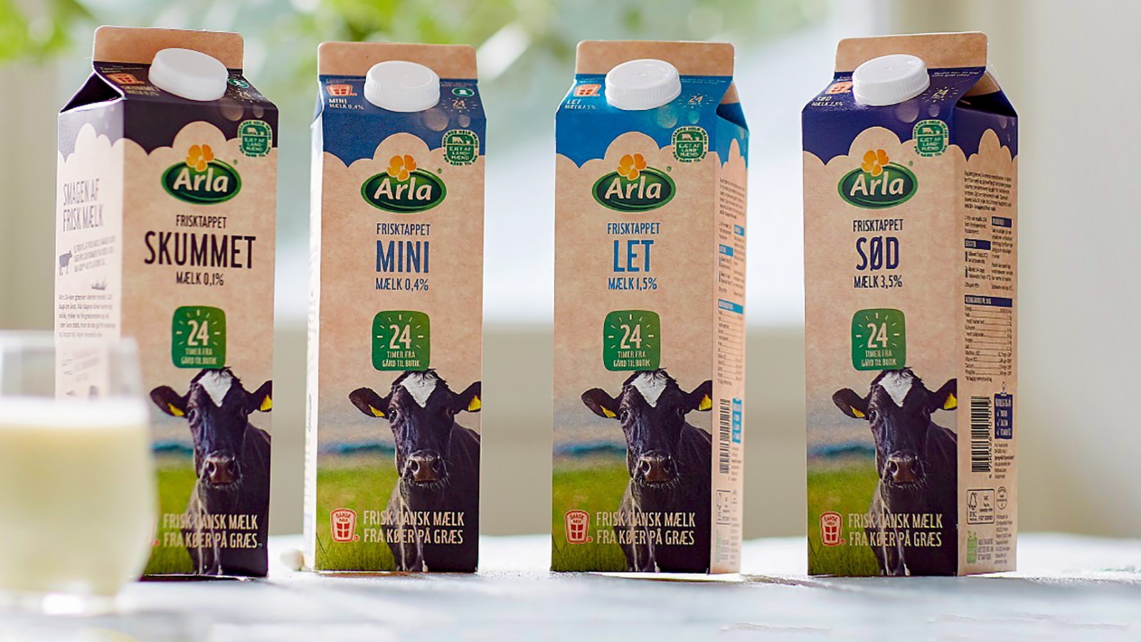 Mælkekartoner fra Arla