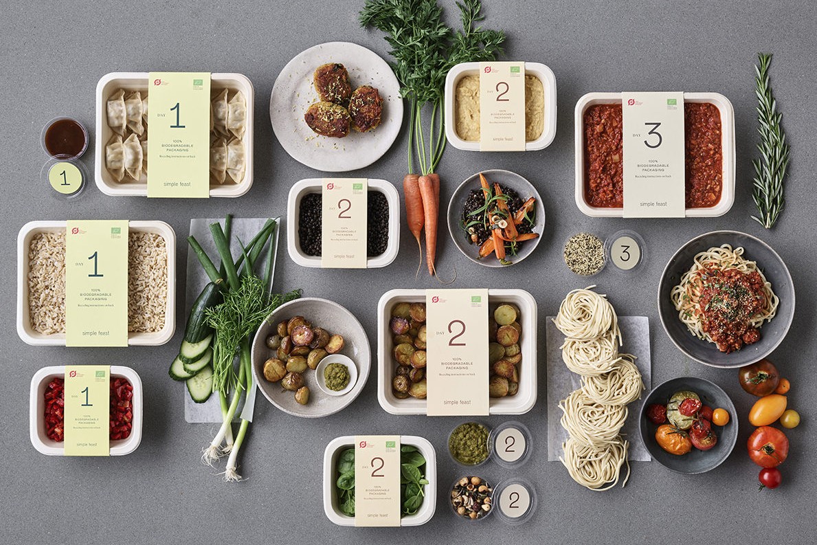 Indhold af måltidskasse fra Simple Feast