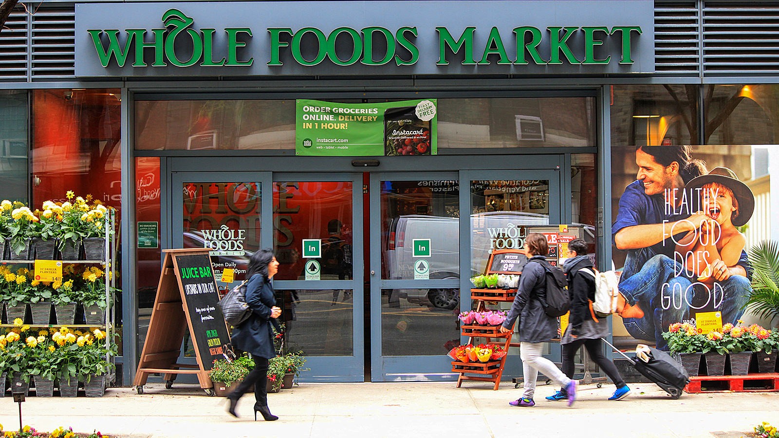Indgang til et Whole Foods Market