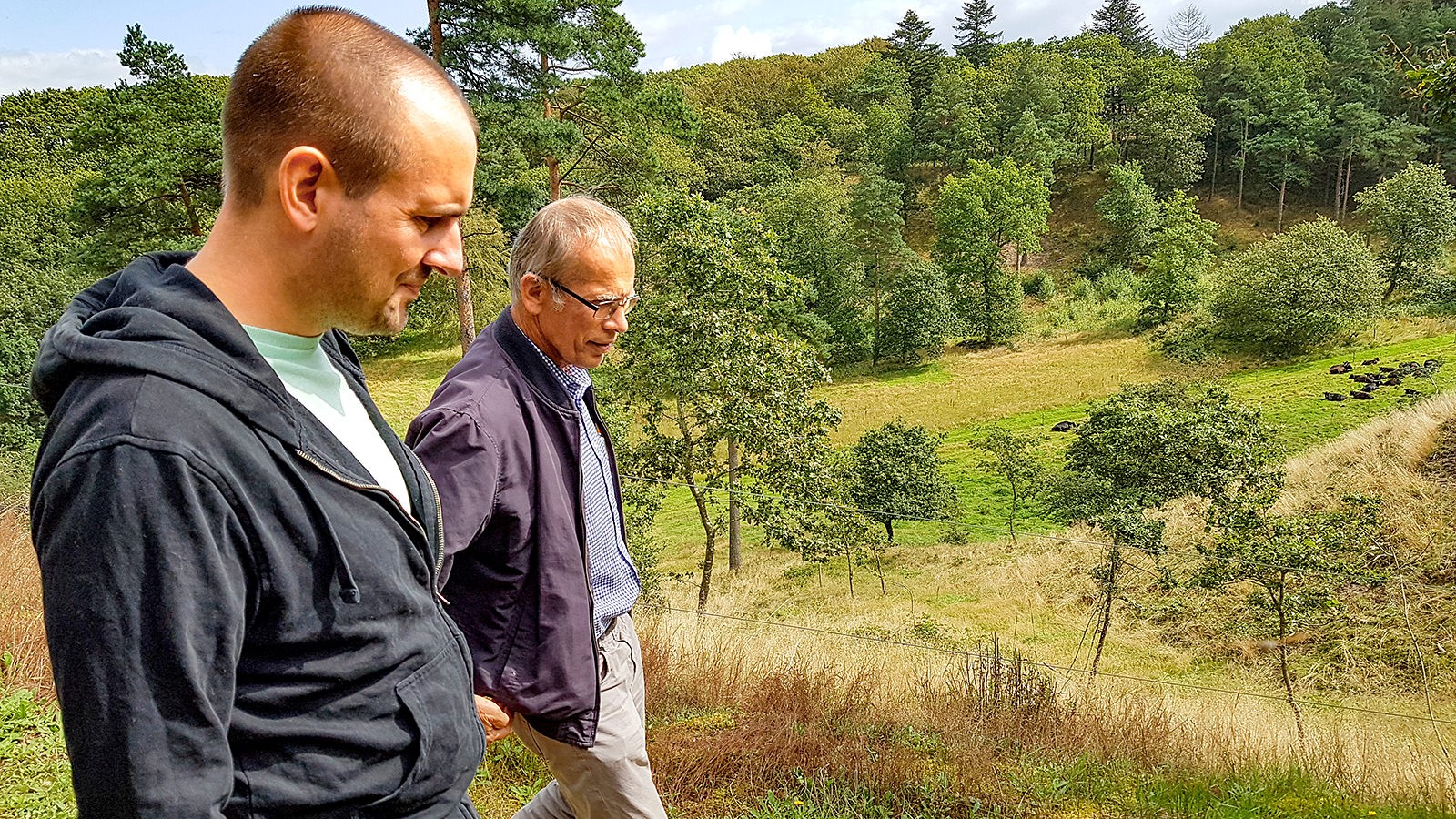 Økologikonsulent Lars Lambertsen og landmand Anders-Aage Kuhr Laier