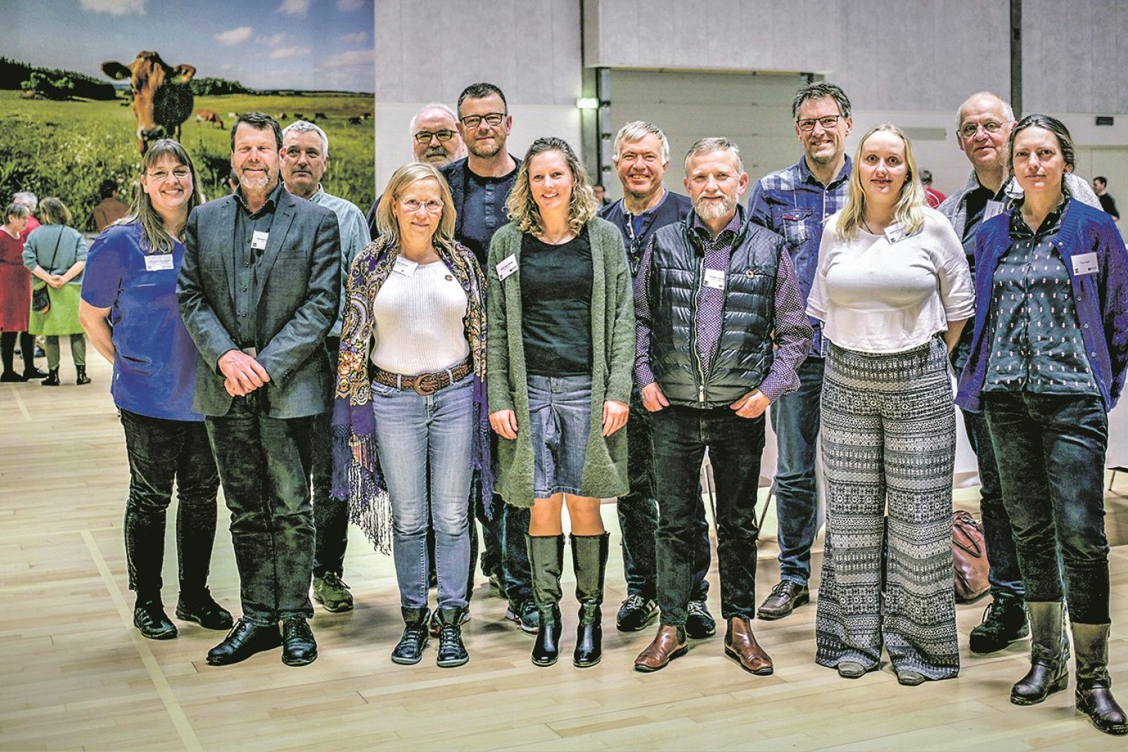 Den nye bestyrelse samlet på generalforsamlingen