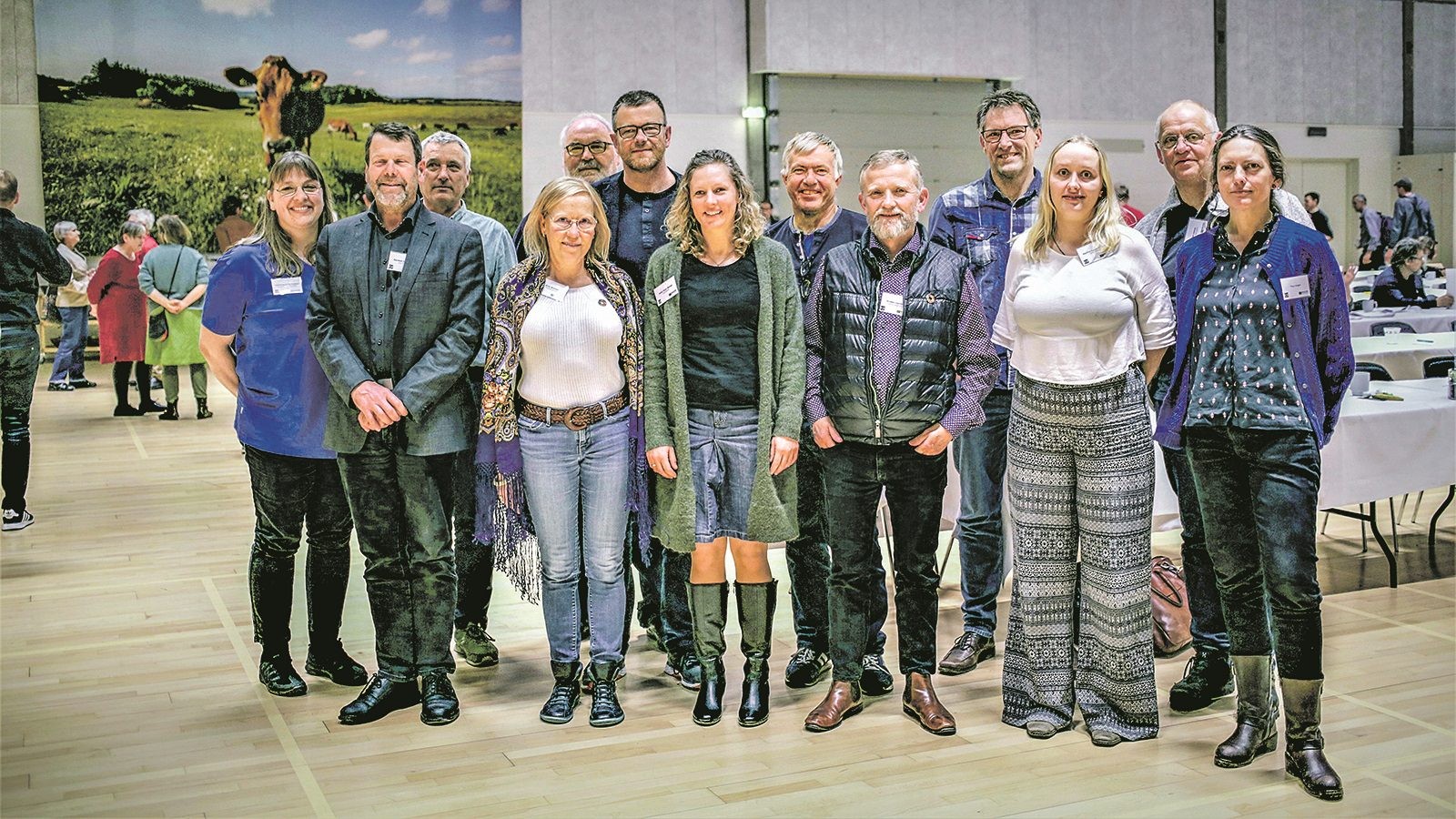 Den nye bestyrelse samlet på generalforsamlingen