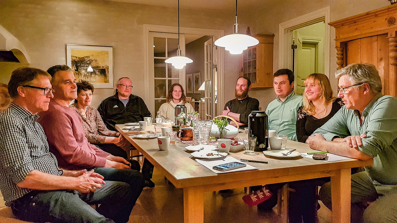 Aftenkaffe-møde hos Markhaven