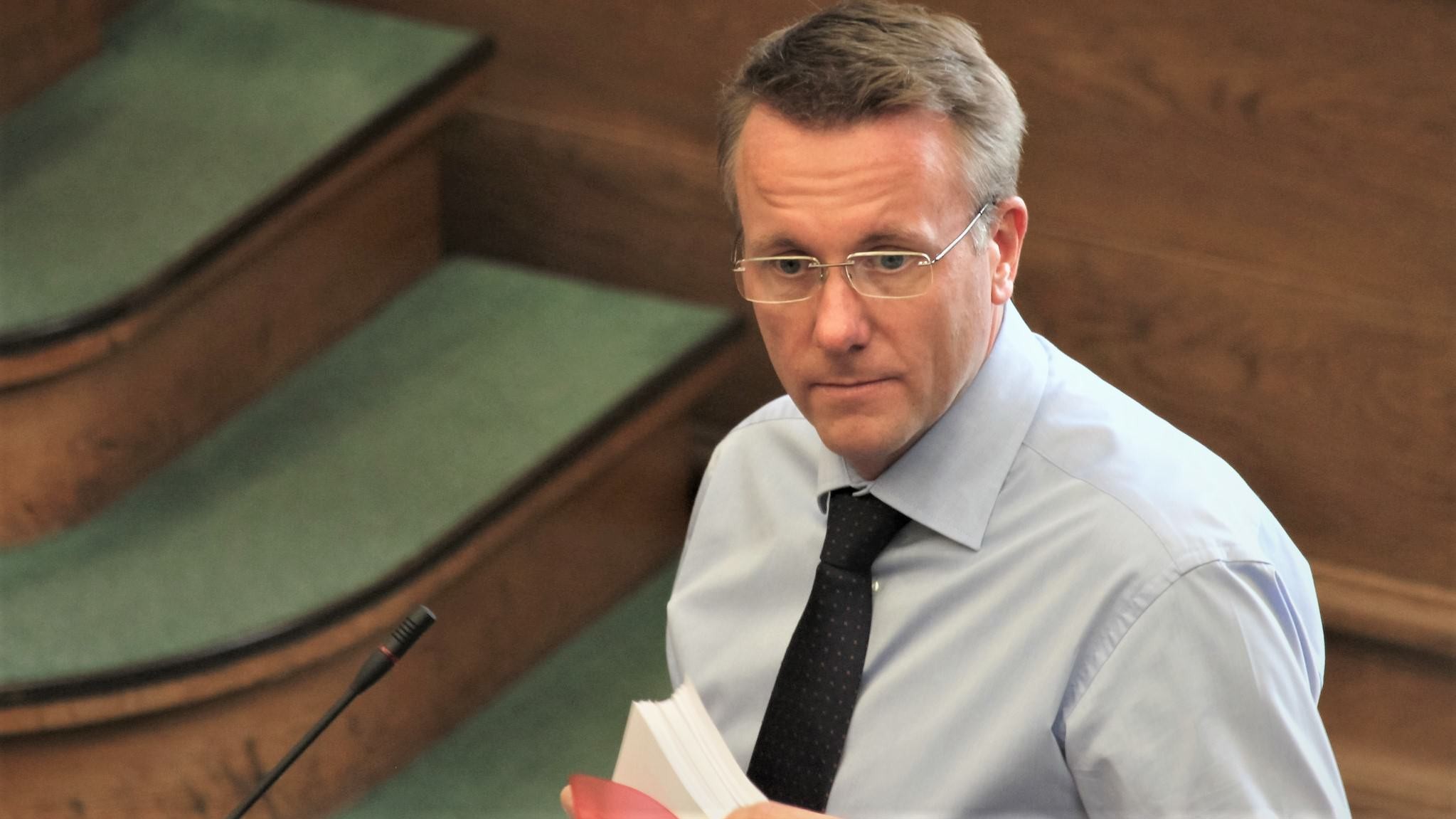 Morten Bødskov på talerstolen i Folketinget i 2013