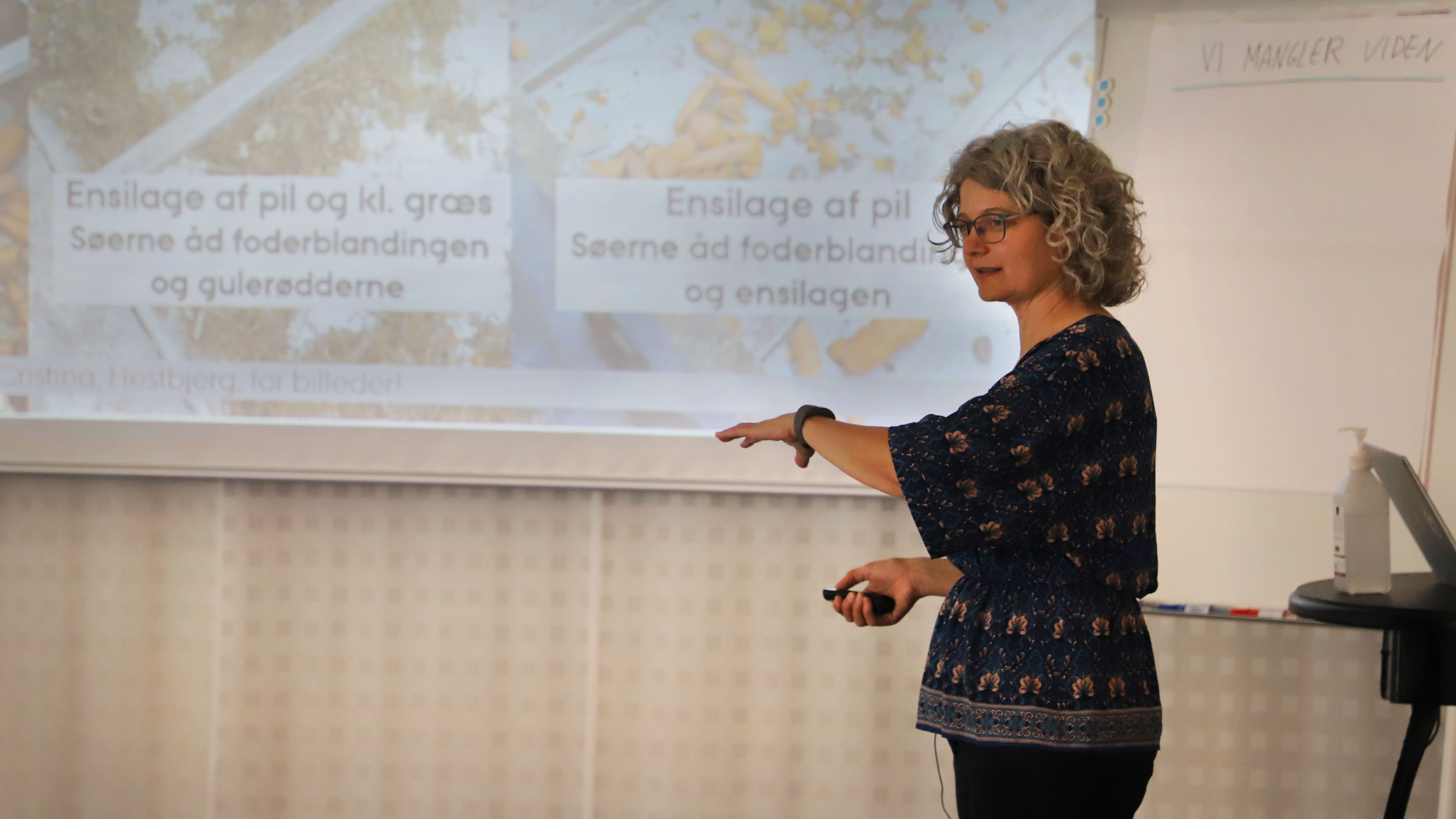 Anne Grete Kongstad redegør for resultaterne af søernes blindsmagning