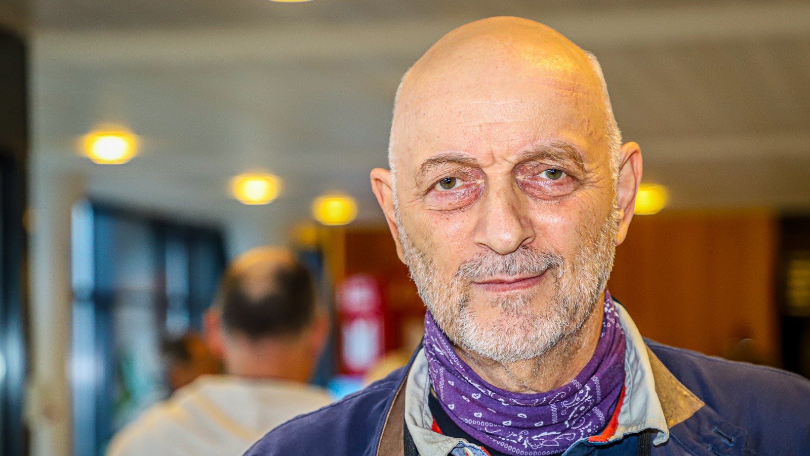Leif Busk, som er konsulent i regenerativt landbrug, håber på at finde et par nye kunder i løbet af kongressens to dage
