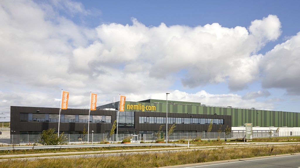 Facaden af Nemlig.com nye varehus i Aarhus