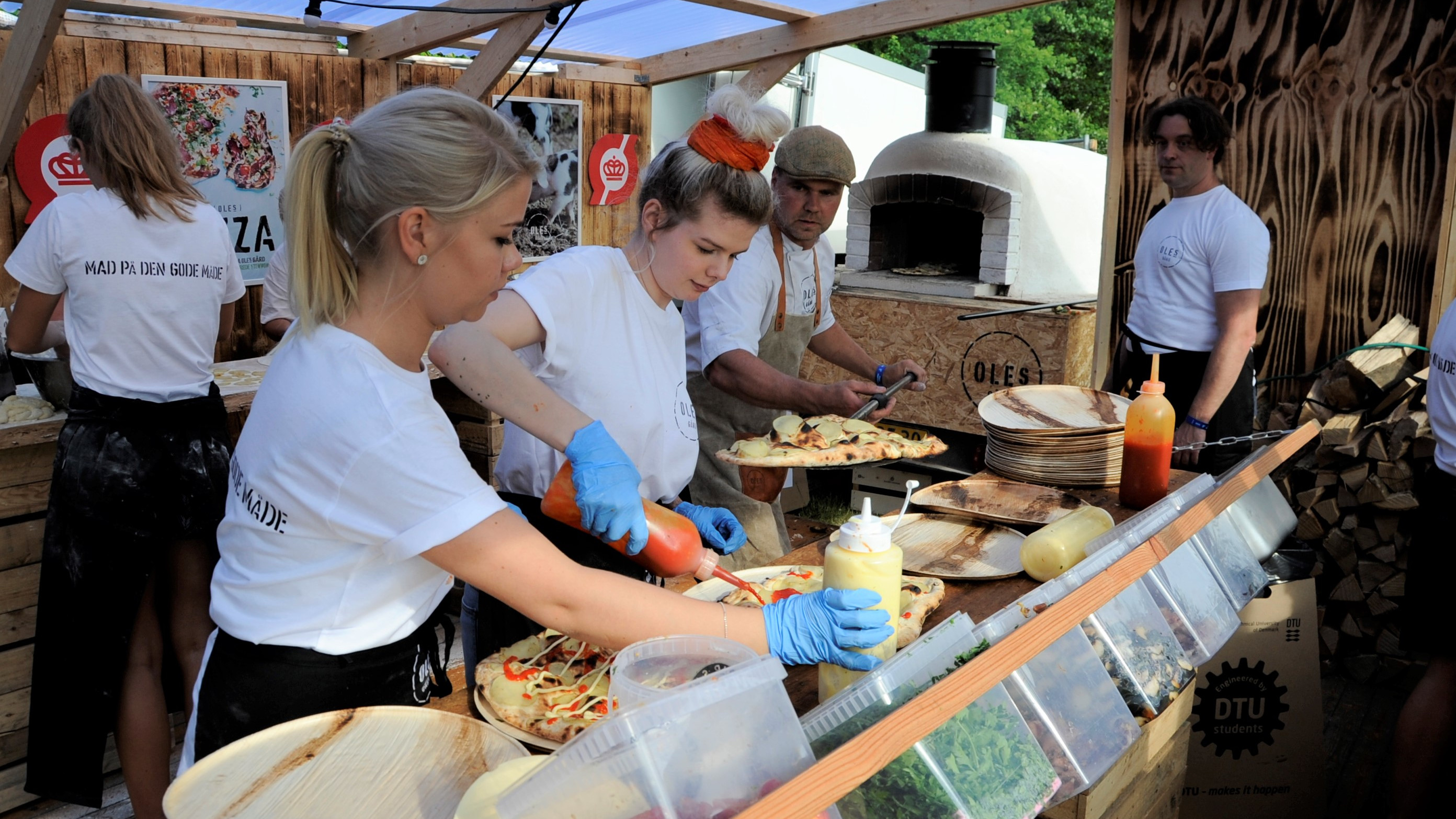 De kødløse pizzaer fra Oles Gård har været med til at overbevise mange festivalgæster om, at plantebaseret mad faktisk smager ret godt