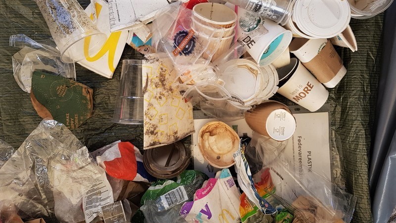 Indsamlet plastikaffald