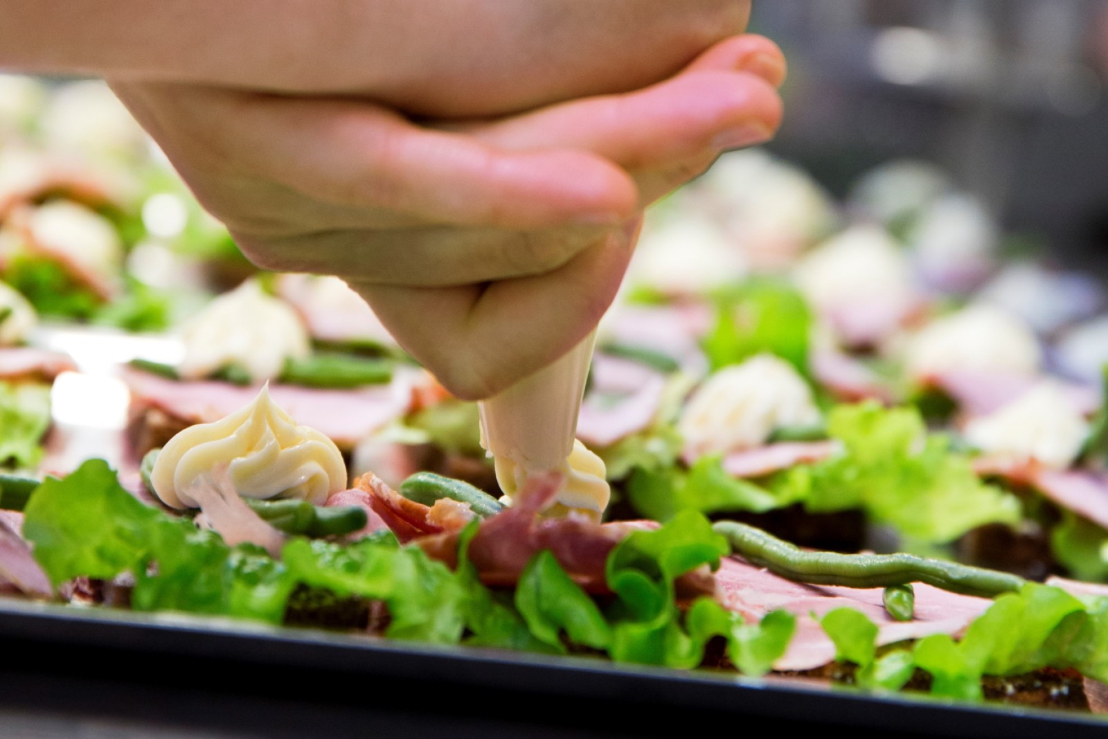 Nærbillede af smørebrød på Randers Regionshospital