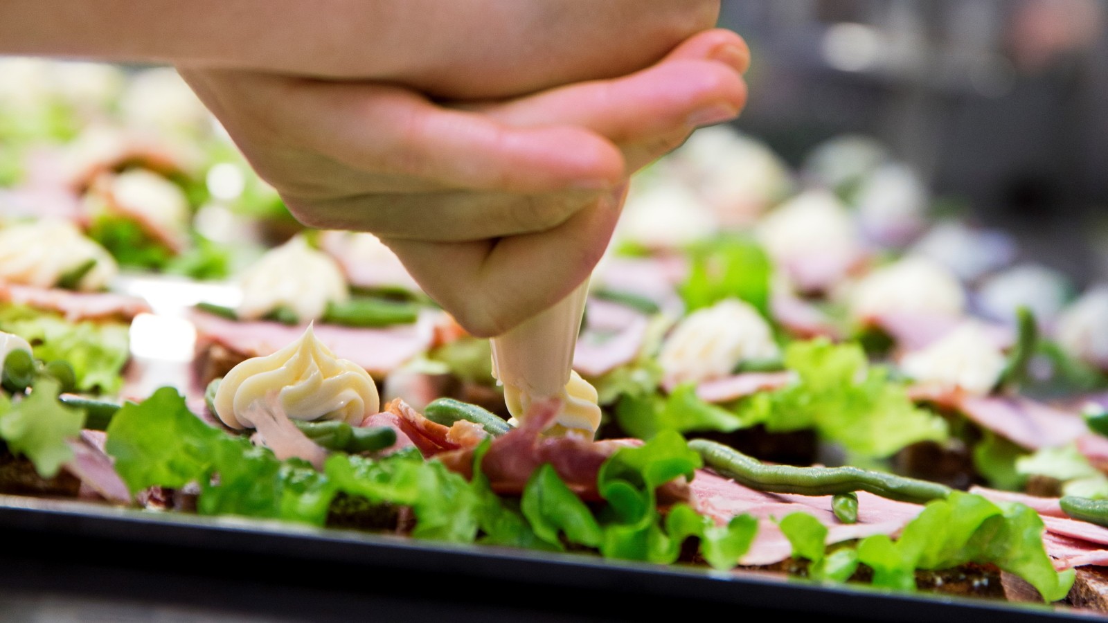 Nærbillede af smørebrød på Randers Regionshospital