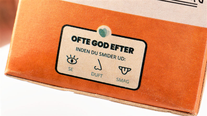 Too Good To Go-mærkat på emballage