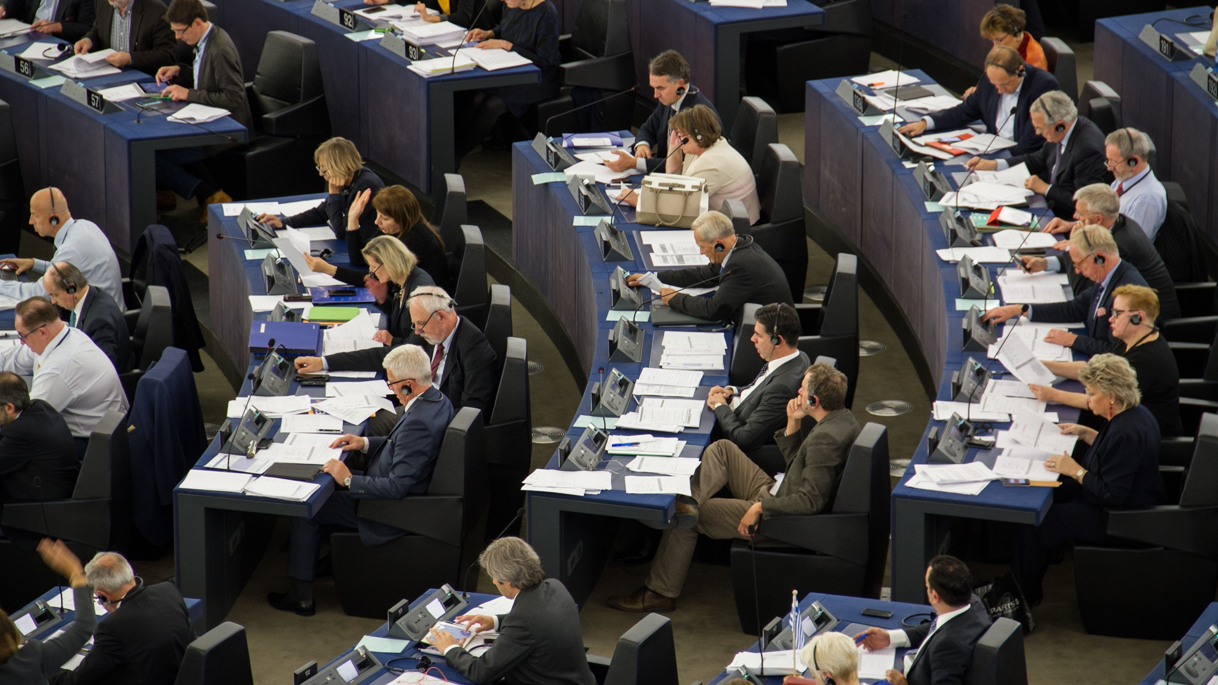 EU-politikere sidder i parlamentet