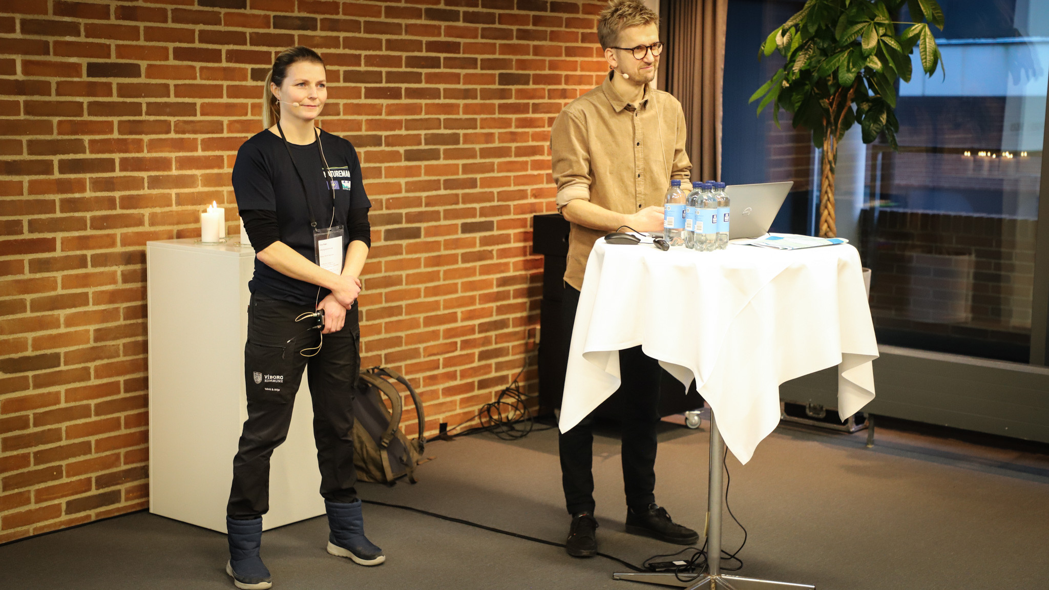 Tina Bøje Clausen og Mads Lægdsgaard Madsen ved årets plantekongres i Herning Kongrescenter