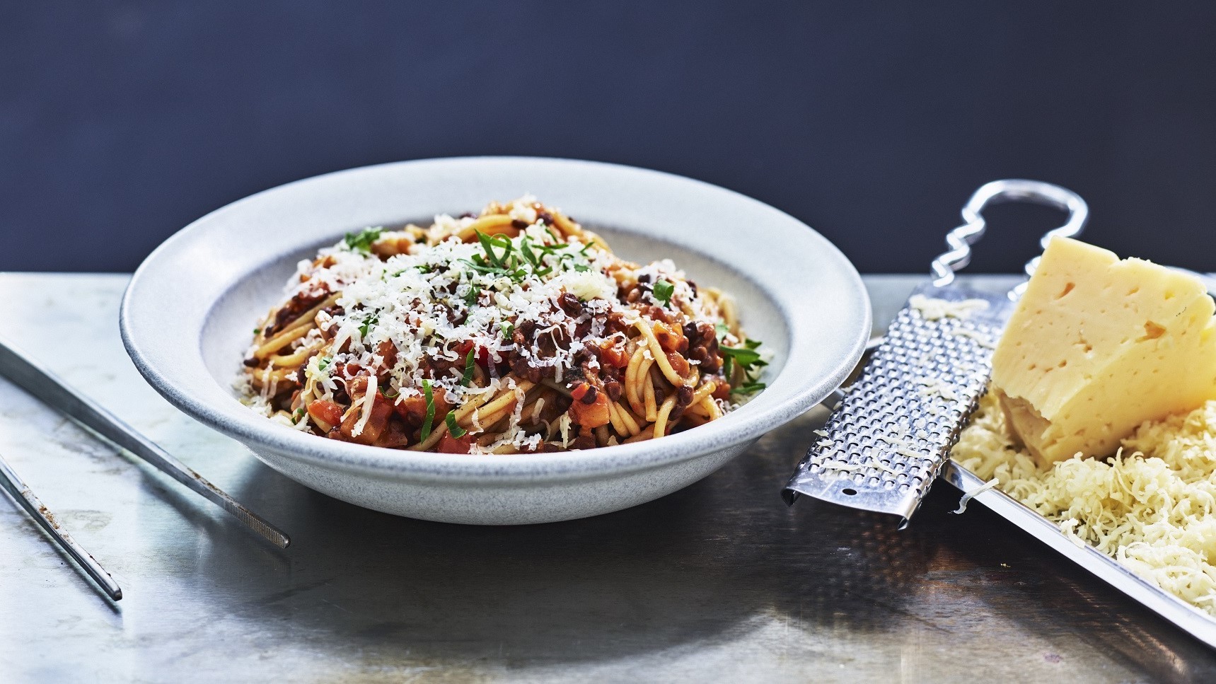 Tallerken med linse bolognese