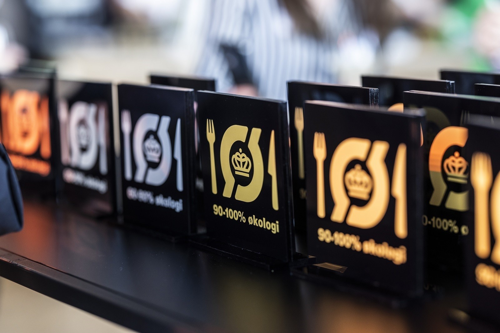 Det Økologisk spisemærke i guld, sølv om bronze