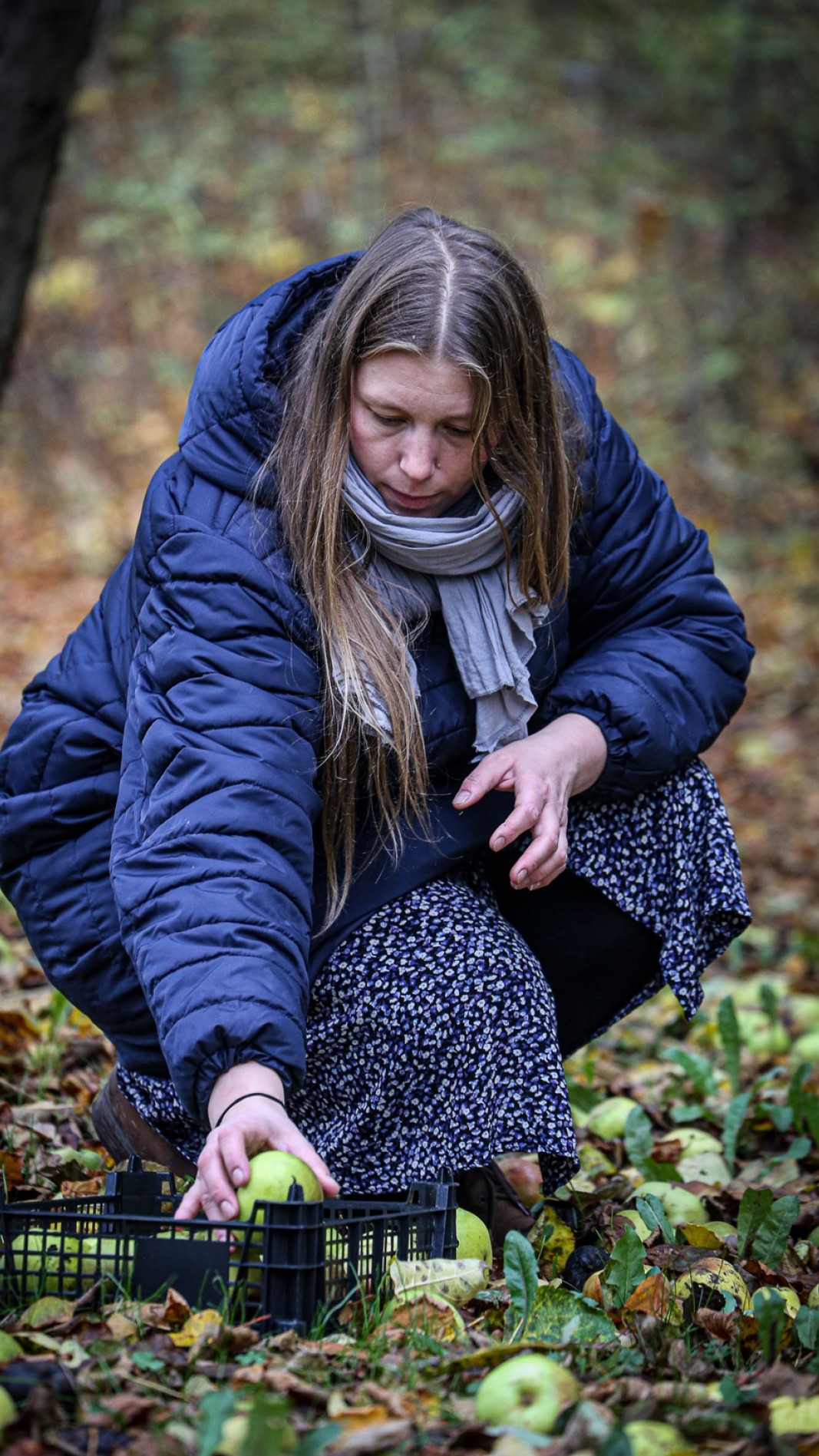 På sin Instagramprofil @udflytningen fortæller hun sine følgere og andre interesserede om svampesanketure og om andre små og store glæder, når man bor på landet med naturen - og rigeligt med æbler - i baghaven