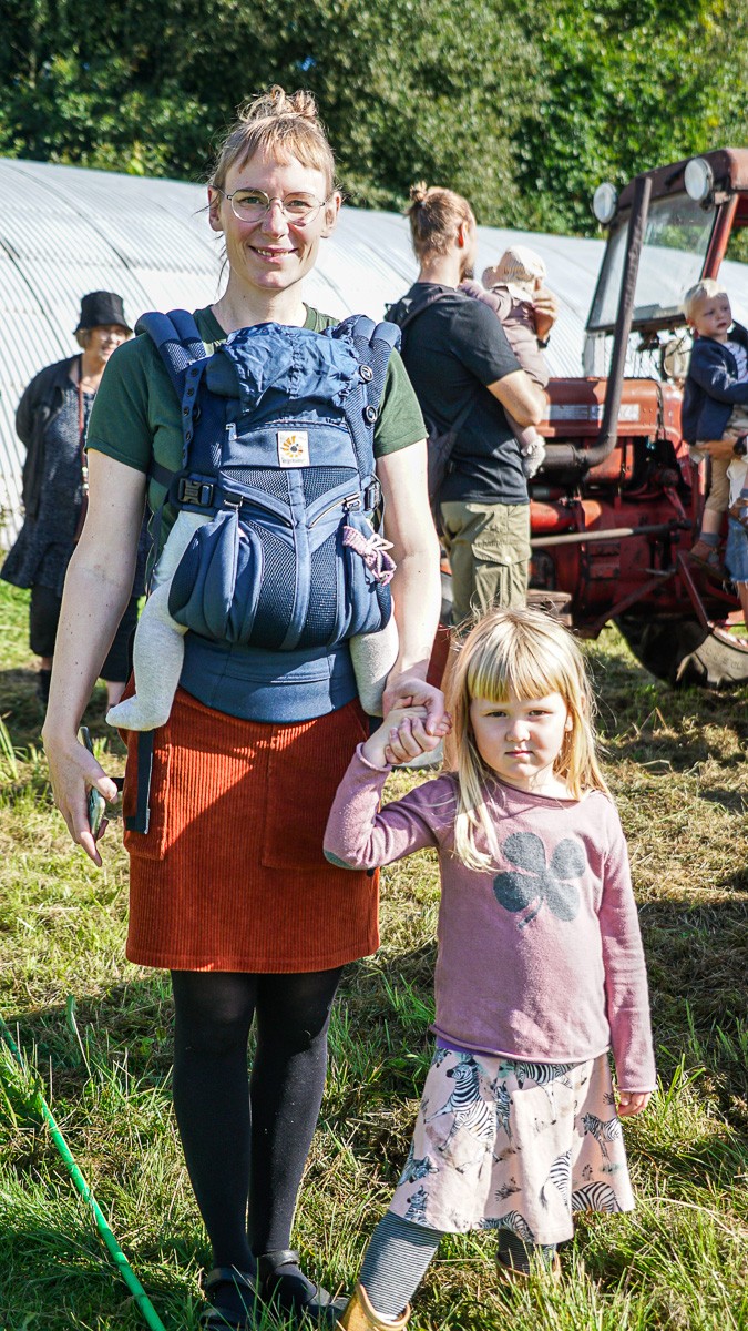 Miaja Veilberg var af sted med sin baby, sin fireårige datter Mona