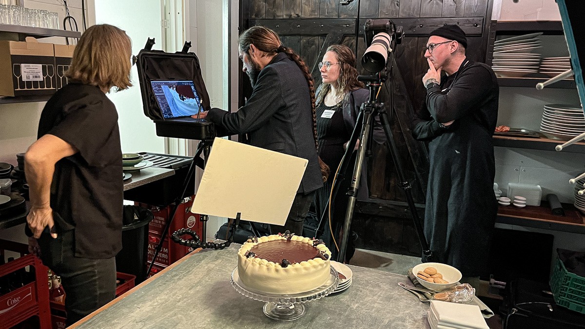 Fotosession af frontløberretter på Falsled Kro