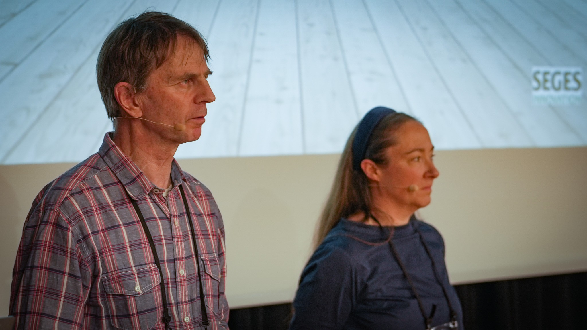 Dyrlægerne Erik Rattenborg og Ida Tingmann Møller fra hhv. Seges Innovation og Landbrug & Fødevarer præsenterede en status på bluetongue