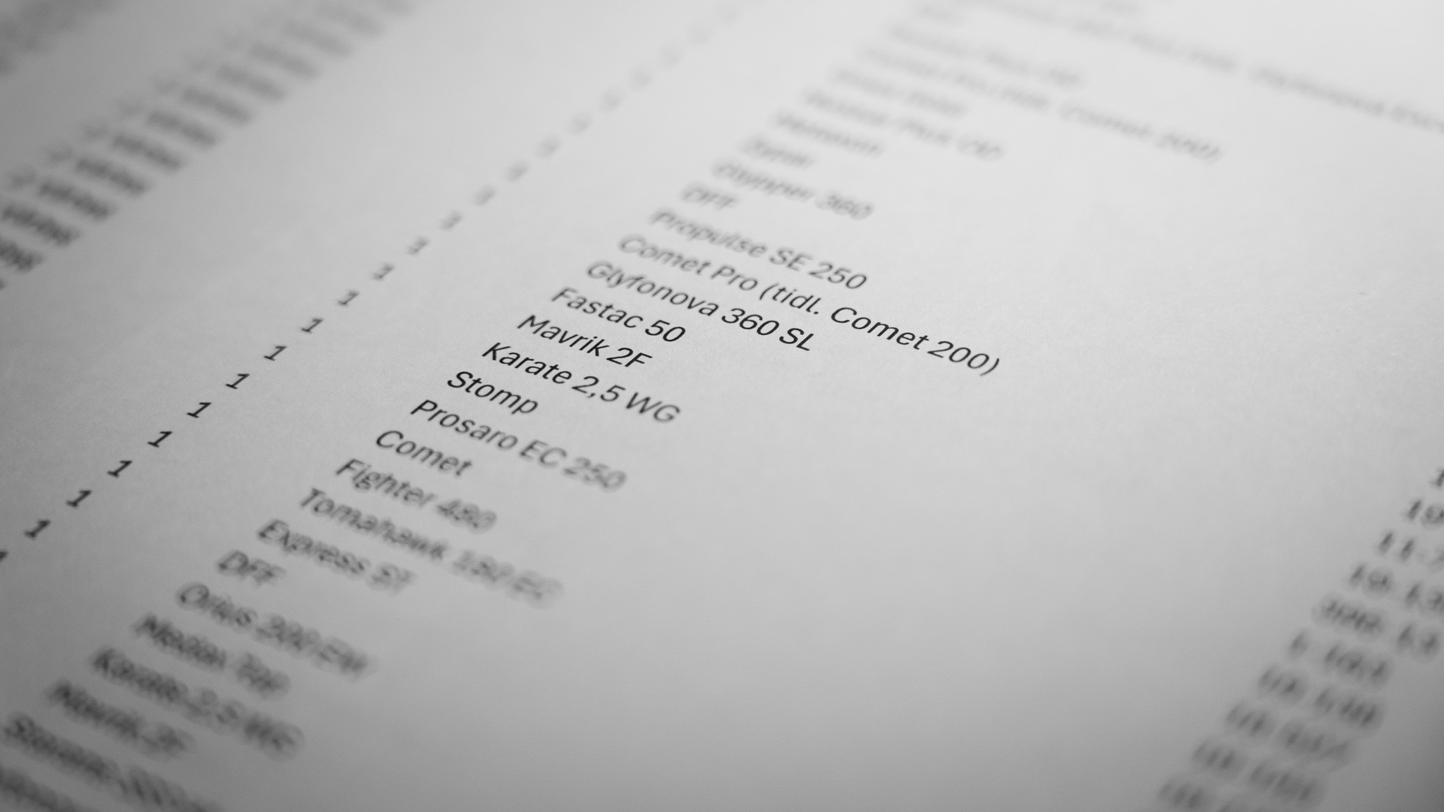 Liste over sprøjtemidler