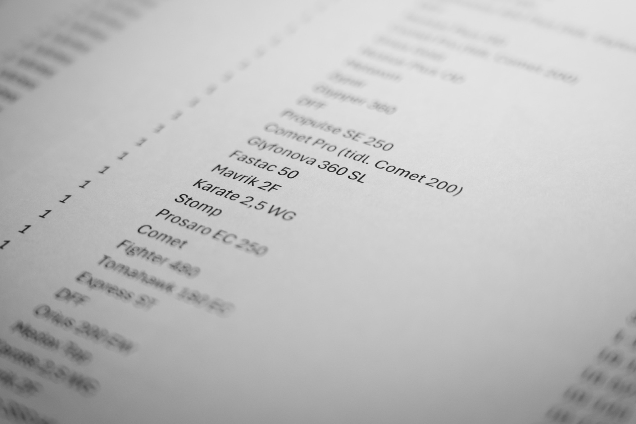 Liste over sprøjtemidler