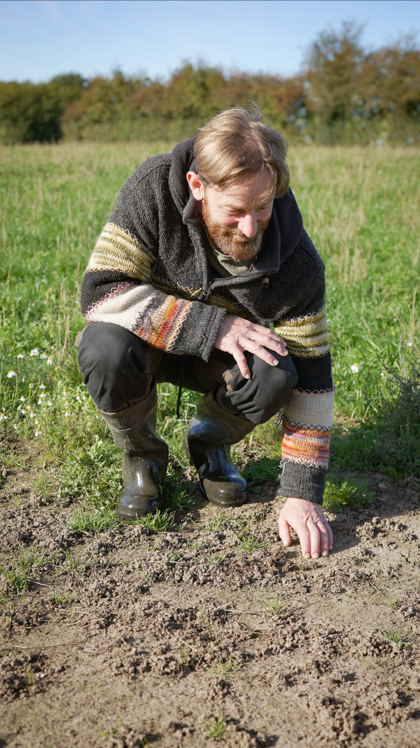 Når Henning Gabelgaard nærmer sig marken med pandelampe om natten, kan jorden være helt lyserød af regnorme